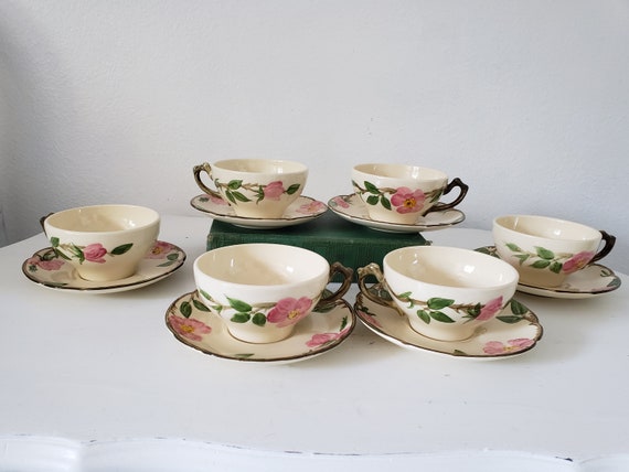 Vintage 1950's Franciscan Desert Rose Tea Cup and Saucer Set Vintage 1950's Franciscan Desert Rose Tea Cup and Saucer Set