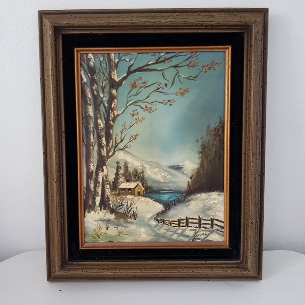 Cabin Oil Painting - Etsy
