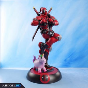 Deadpool STL-bestand voor 3D-printen, Marvel antiheld figuurmodel, schaal 1:6, met voorgefabriceerde ondersteuning