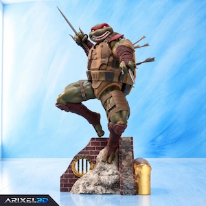 Raphael STL File for 3D Printing, Mutant Ninja Figure, 1:6 Scale, Printable Statue Model
