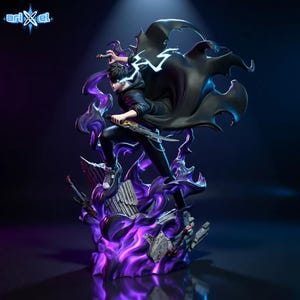 Dark Fantasy Shadow Hunter 3D Print STL File | Anime Style Assassin Warrior Statue | Dynamic Action Figure Digital Model