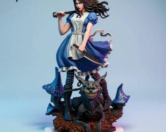 Alice Liddell STL File, Gothic Fantasy Figure STL, Anime 3D Print Model, Resin Statue, Garage Kit, Include NSFW Version, Digital Download