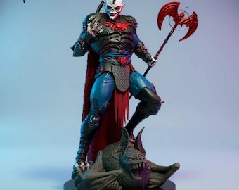 Señor de la Calavera Oscura STL a escala 1:6: Estatua de fantasía de un señor de la guerra malvado, modelo para impresión 3D / Descarga digital