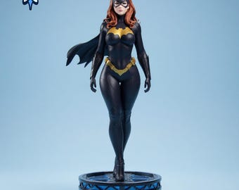 Dark Masked Vigilante STL Multiple Scale – Gothic Heroine Statue 3D Print File (Presupported & Unsupported)