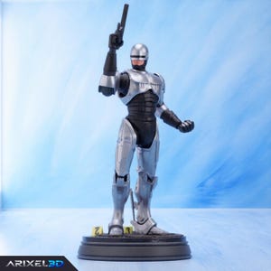 RoboCop STL File for 3D Printing, Sci-Fi Cyborg Figure Model, 1:10 Scale, Unsupported & Presupported, 3D Print Files