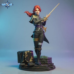 Maelle Expedition 33 1:6 Scale STL | Unsupported & Split Pieces | High-Detail Fantasy Warrior 3D Print Digital Model