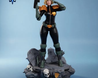 Judge Anderson STL Model for Resin 3D Printing | Dredd Figure | Digital Download
