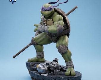 Purple Mask Bo Staff Ninja Turtle Warrior STL 1:8 Scale – Presupported & Unsupported Resin 3D Print Statue Model