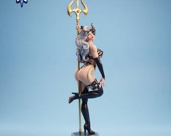 Satana Hellstrom STL Multiple Scale Demon Sorceress Statue – Presupported & Unsupported 3D Print Model
