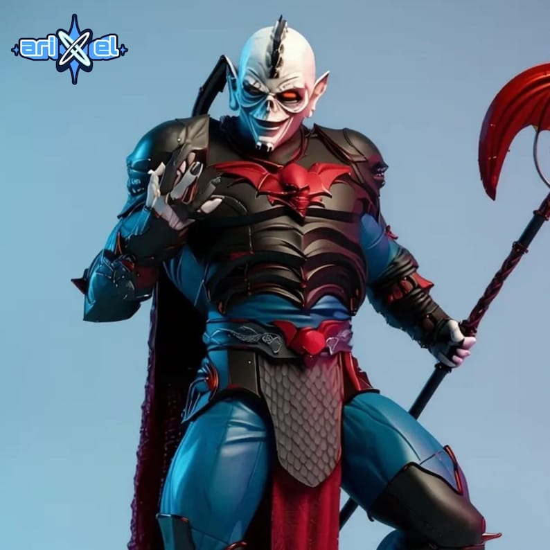 Dark Skull Overlord STL 1:6 Scale – Evil Warlord Fantasy Statue 3D ...