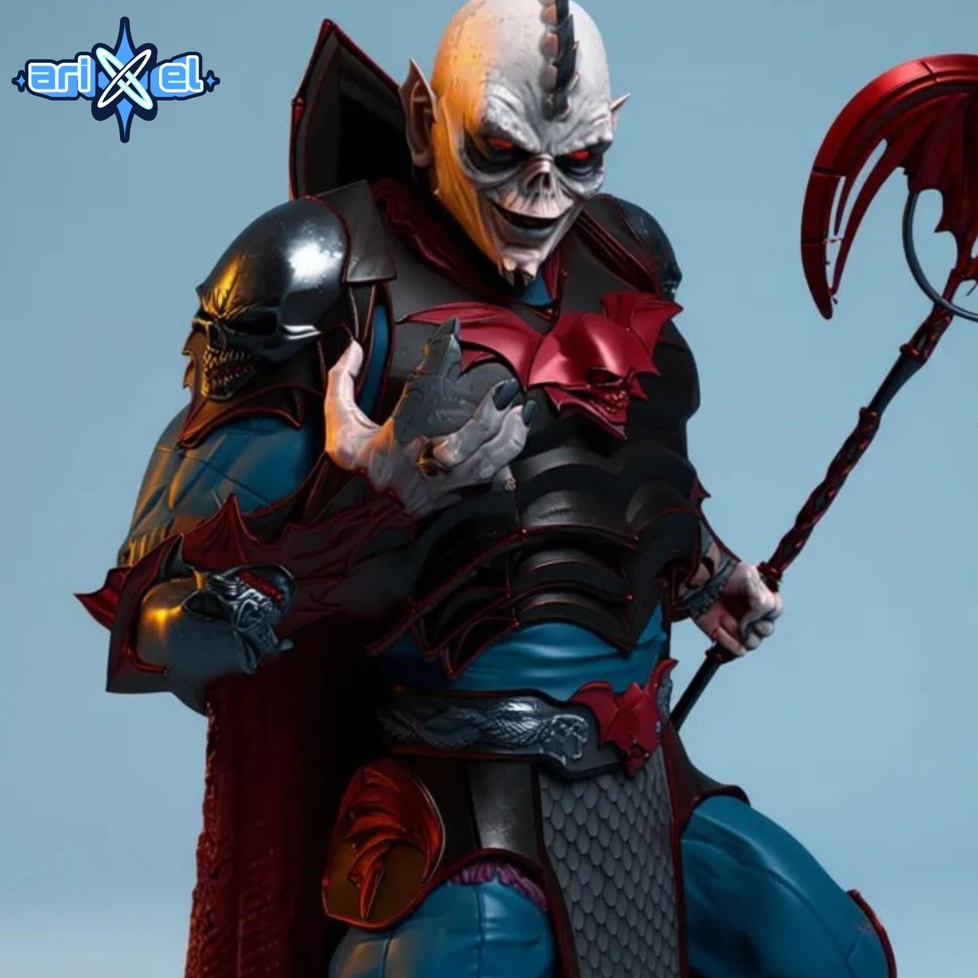 Dark Skull Overlord STL 1:6 Scale – Evil Warlord Fantasy Statue 3D ...