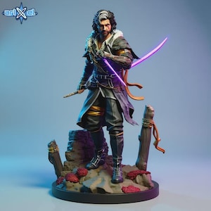 Verso Expedition 33 Fan Art 3D Print STL | Samurai Warrior Figure | Pre Supported, Non Supported & Split Files | Digital Download