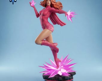 Atom Eve STL File, Female Superhero Figure for 3D Printing, 1:8 Resin Statue, Unsupported STL, Digital Download