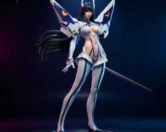 Anime Style Elite Warrior Girl 3D Print STL | Stylized Military Leader Figure | High Detail Female Statue
