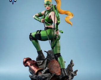 Artemis Crock STL File, Masked Archer Heroine Figure for 3D Printing, 1:6 Resin Statue, Unsupported STL, Digital Download