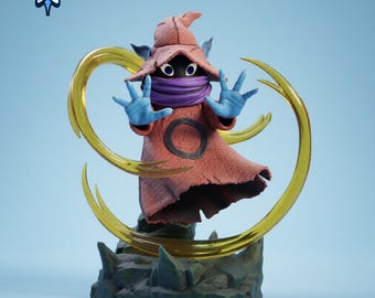 Floating Cartoon Wizard Sorcerer STL 1:8 Scale Magic Statue – Presupported & Unsupported Resin 3D Print Model