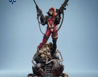 She Spawn STL File 3D Print Model | 1:6 Scale Dark Fantasy Warrior | Resin Miniature Statue STL