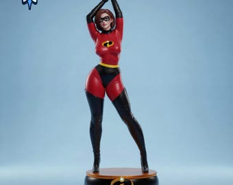 Elastigirl STL File, Superhero Figure for 3D Printing, 1:8 Resin Statue, Unsupported STL, Digital Download