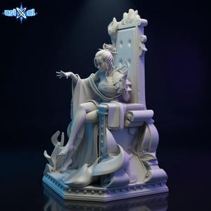 Azula fan art statue STL optimized for resin 3D printing.