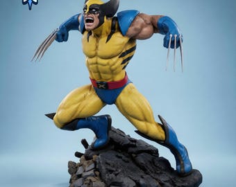 Wolverine STL File - X-Men Marvel 3D Print Model - 1:6 Superhero Resin Statue - Mutant Warrior STL Digital Download