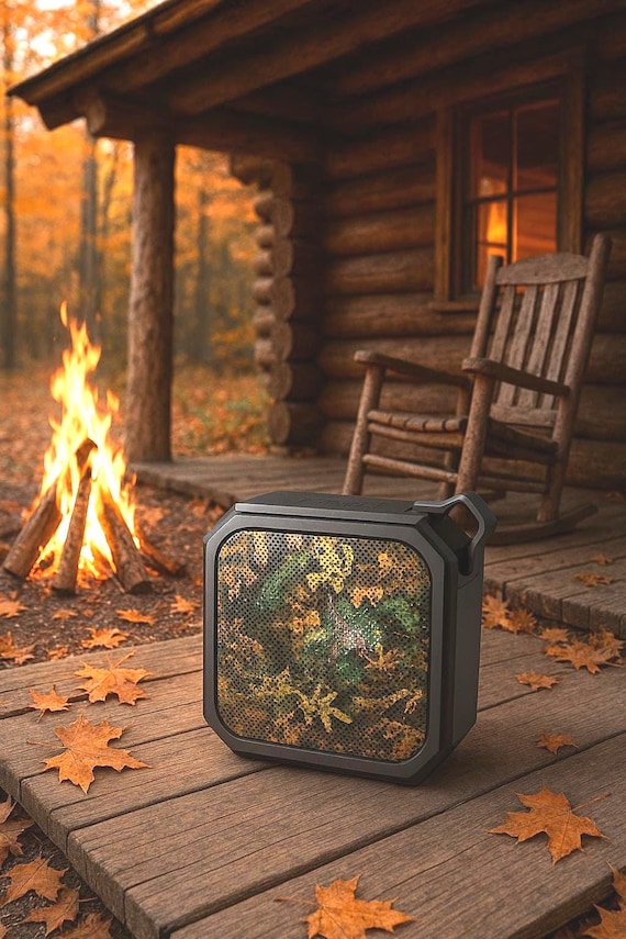 Custom Camo Outdoor Bluetooth Speaker, IPX6 Water-Resistant- Rugged Accessory