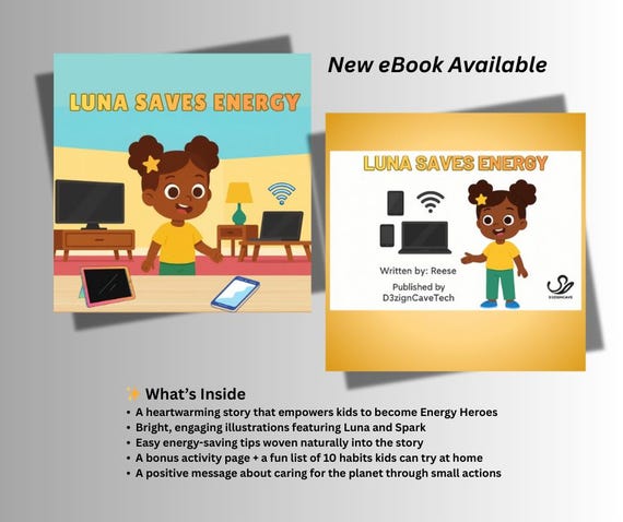 Luna Saves Energy Children's eBook- Energy Saving Habits