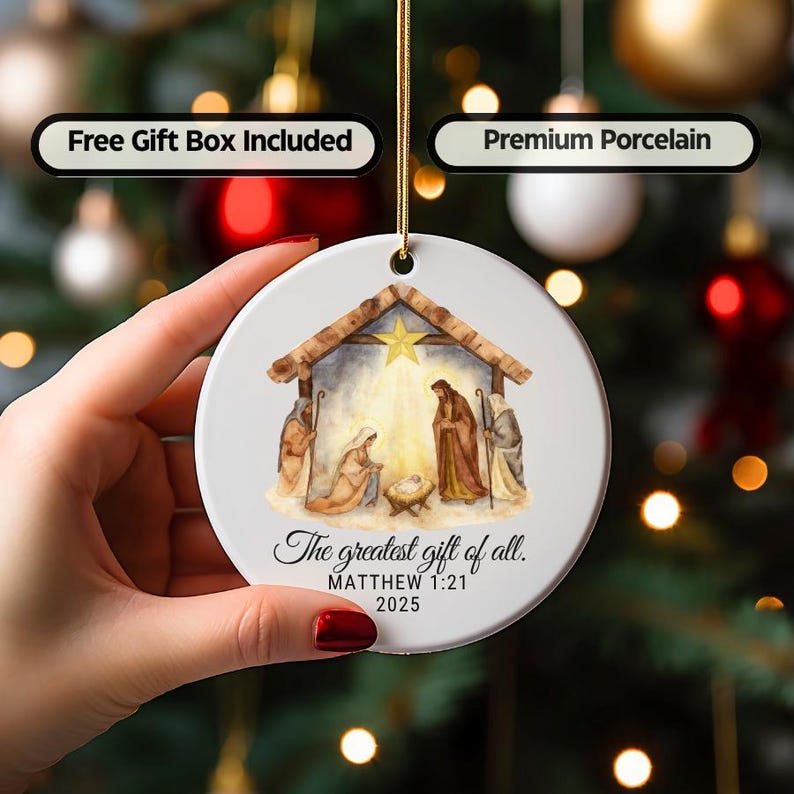 Nativitychristmas, the Greatest Gift off All, Matthew 1:21- Christian ...