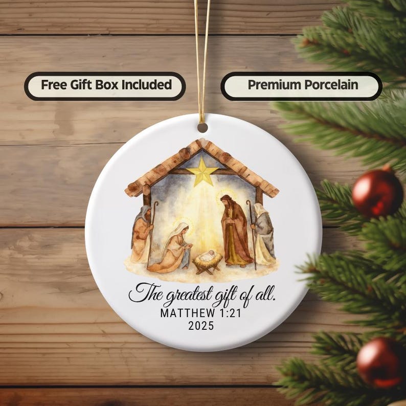 Nativitychristmas, the Greatest Gift off All, Matthew 1:21- Christian ...