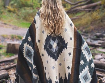 The Sedona Ridge Alpaca Blend Blanket - Camping Wool Hand Made Alpaca Throw