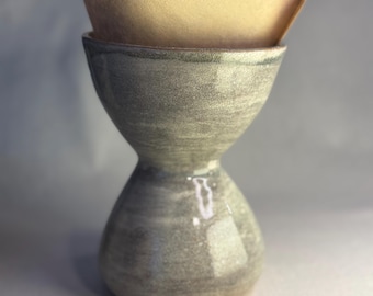 Cafetera de goteo de gres hecha a mano: estilo V60