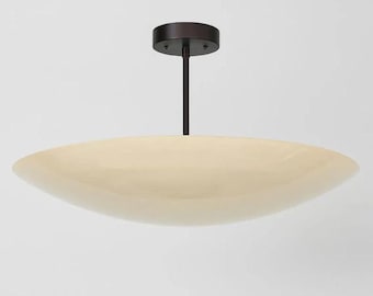 Grote koperen Spoetnik-kroonluchter | Moderne plafondlamp uit het midden van de eeuw