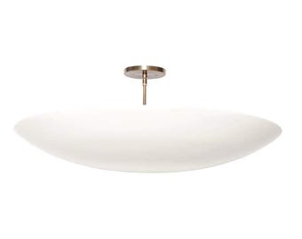 Mid Century Modern Brass Flush Mount Ceiling Light – Handmade Sputnik Pendant