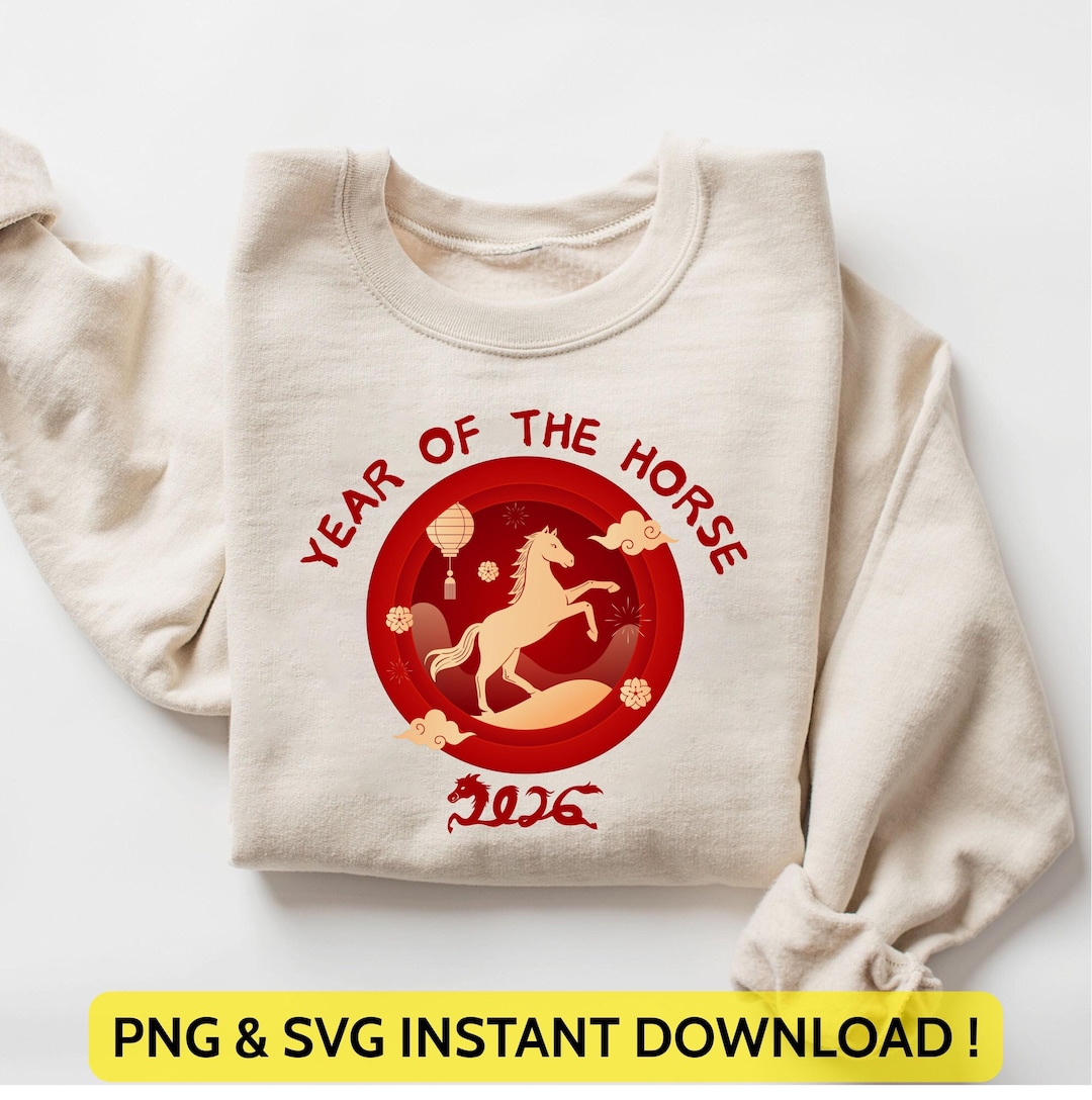 Buy Year of the Horse 2026 Png Svg | Chinese Zodiac Png | Lunar New ...