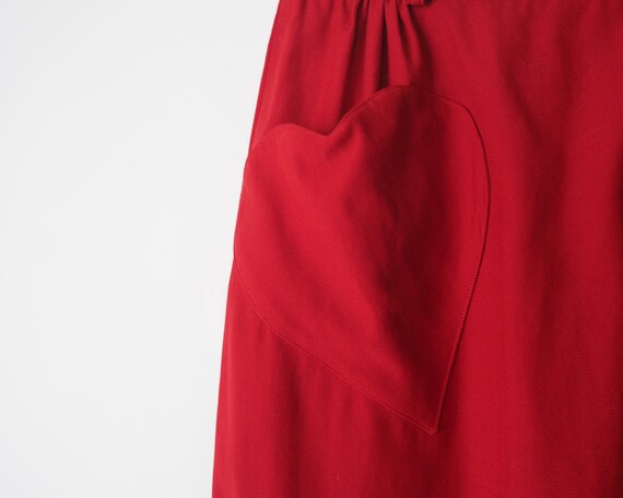 Vintage Moschino Skirt with Heart Shaped Pockets … - image 5