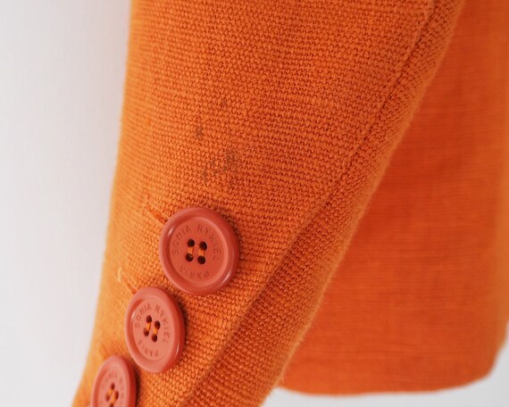 Vintage Sonia Rykiel Orange Jacket • Orange Linen… - image 10