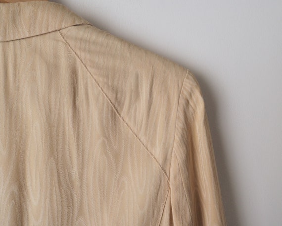 1990’s Beige Wood Pattern Blazer • Myrène de Prém… - image 4