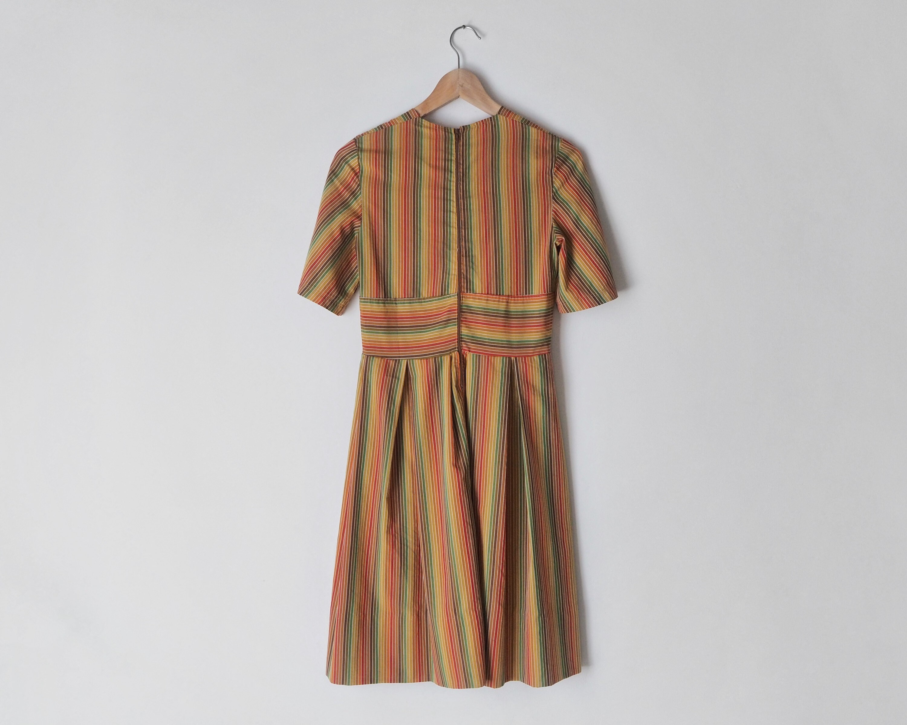 1970s Vintage Rainbow Dress Pleated Rainbow Dress Vintage Etsy