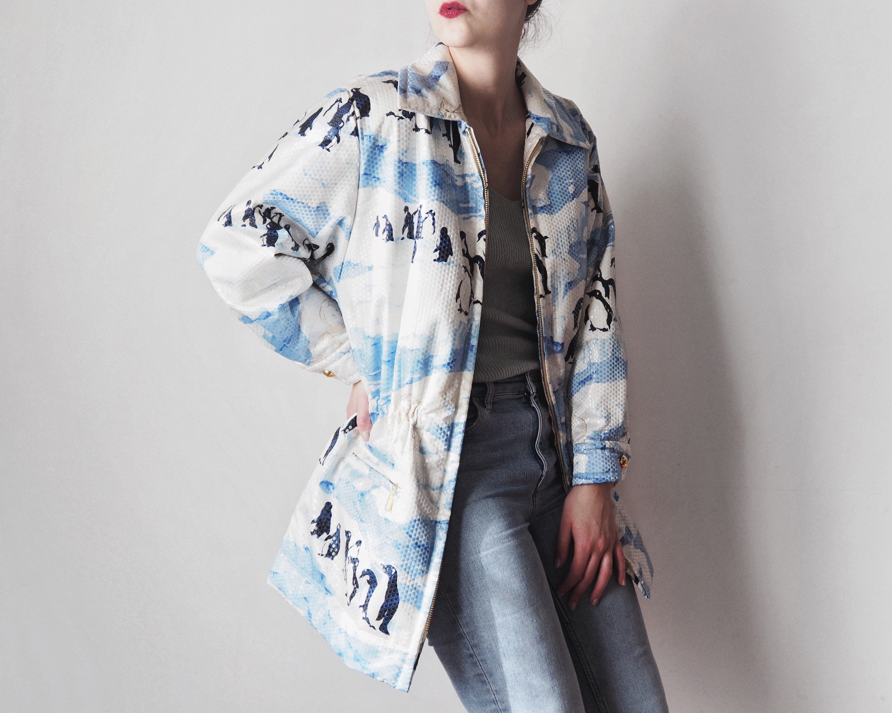 専用出品　Ｅscada レザージャケット　ヴィンテージ　M 黒、白 Large 80s Escada Black Star Bomber Jacket – Flying Apple Vintage