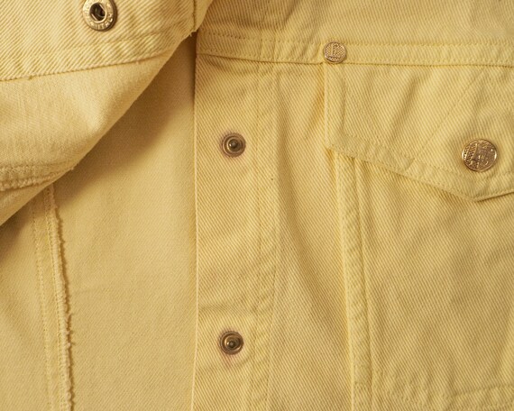 1990’s Escada Denim Jacket • Pastel Yellow Denim … - image 10