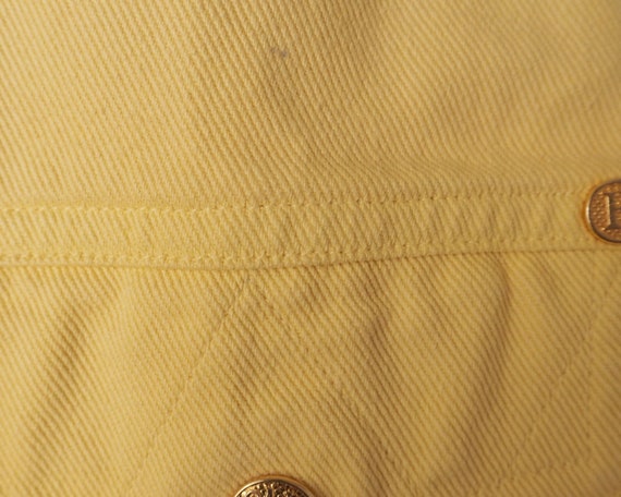 1990’s Escada Denim Jacket • Pastel Yellow Denim … - image 8