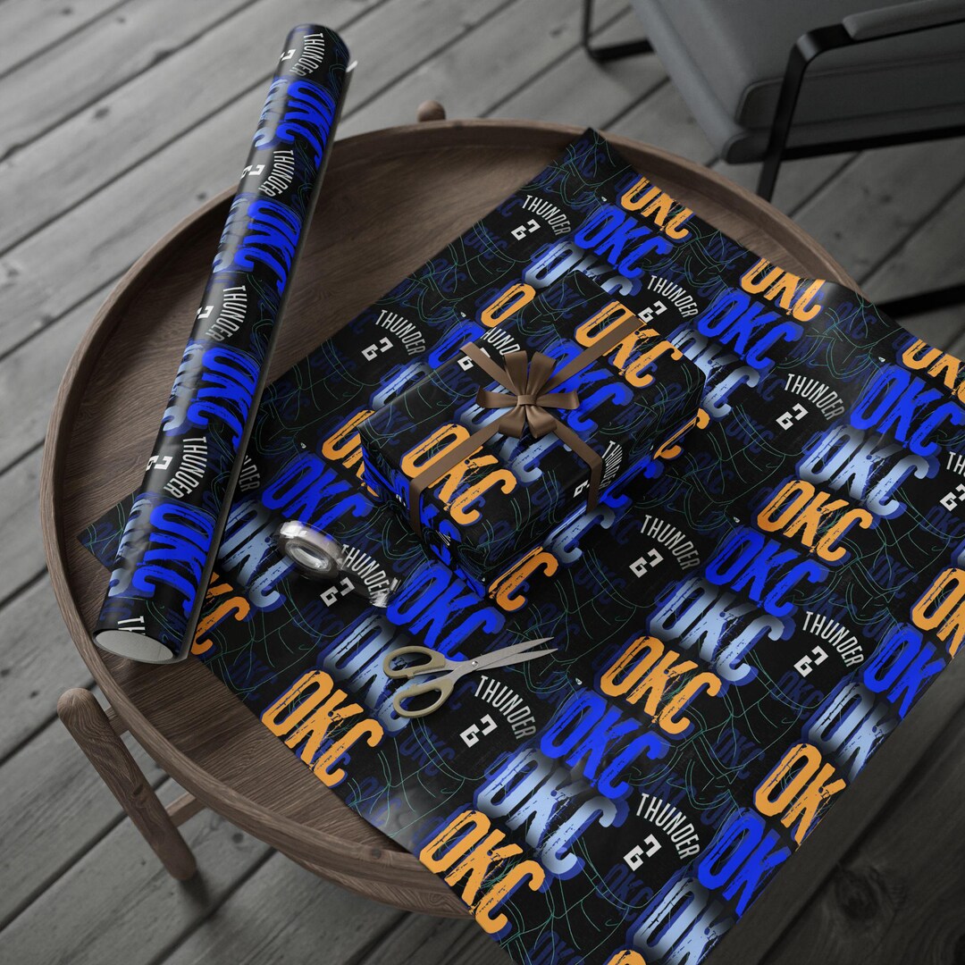 OKC Team Basketball Wrapping Papers | NBA Team Gift Wrap - Etsy