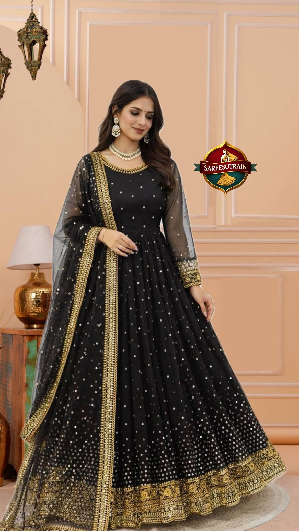 Indian Gown for Wedding Black - Etsy