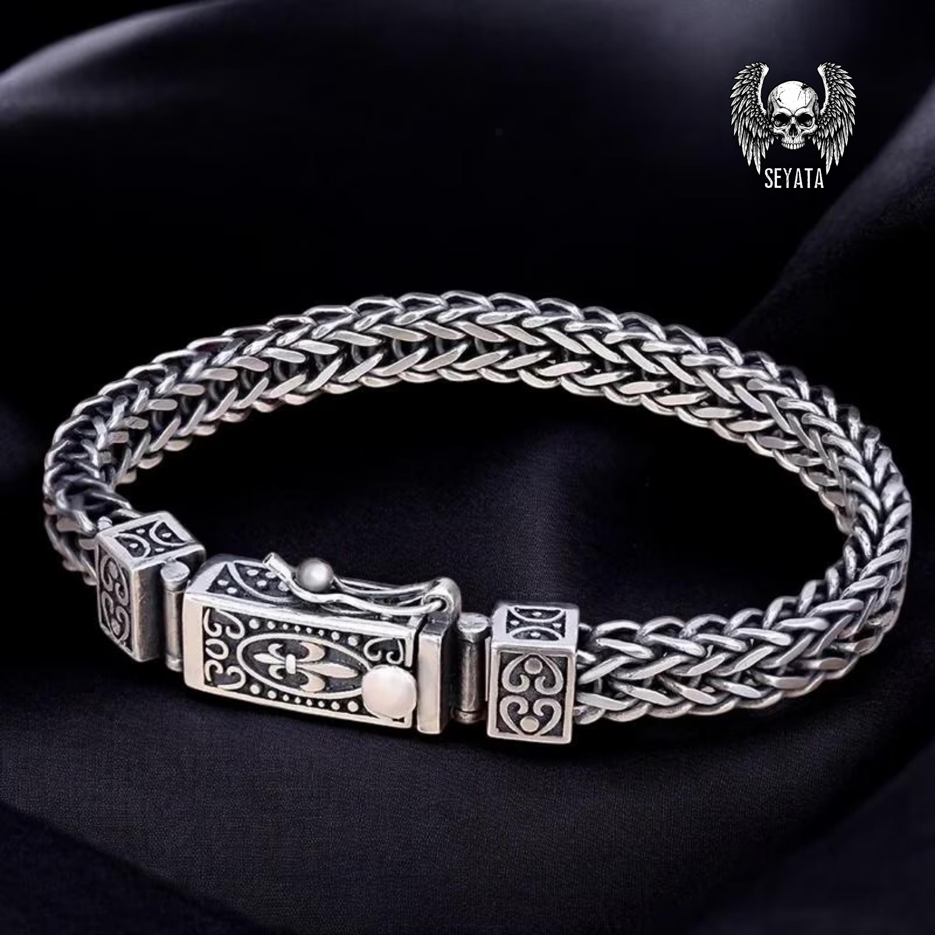 Sterling Silver Bracelets Gothic - Etsy