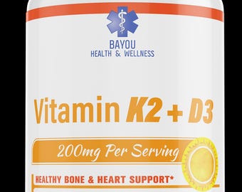 Vitamin K2 + D3 Supplement | Bone & Heart Health, 60 Capsules