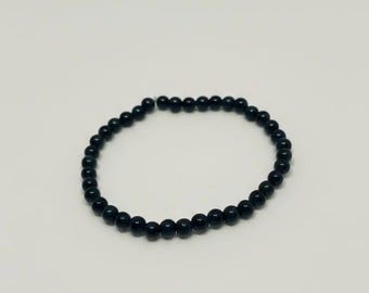 Protection Black tourmaline handmade crystal bracelet 4mm bead