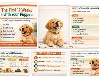 12-Week Puppy Training Planner | Calm Start Guide (Digital Download