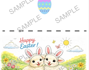 Printable Easter Lamb Card | Spring Sheep Greeting (Digital Download)