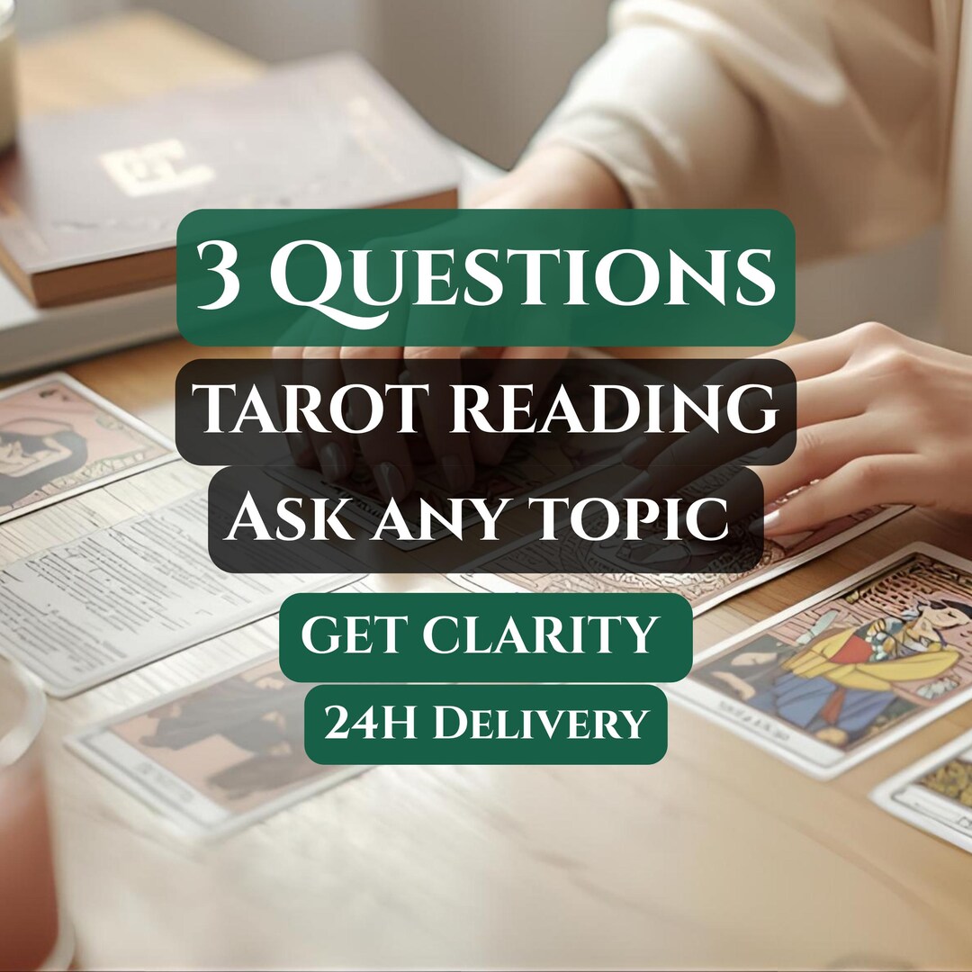 3 Question Tarot Reading | Same Day Reading | Love Career Clarity - Etsy