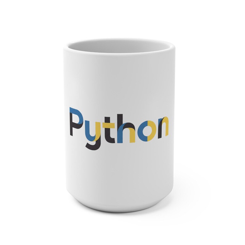 Python Logo Mug, Python Developer Coffee Cup image 1