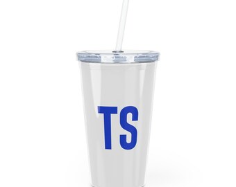 TypeScript Logo Plastic Tumbler with Straw